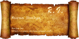 Ruzsa Ibolya névjegykártya