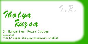 ibolya ruzsa business card